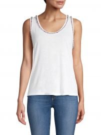 Generation Love - Zia Crystal Studded Linen-Blend Tank Top at Saks Fifth Avenue